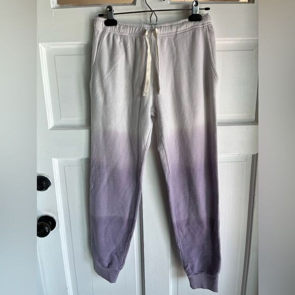 NWT revolve Monrow Ombré Gradient Purple Fade Jogger Pants - Picture 1 of 4
